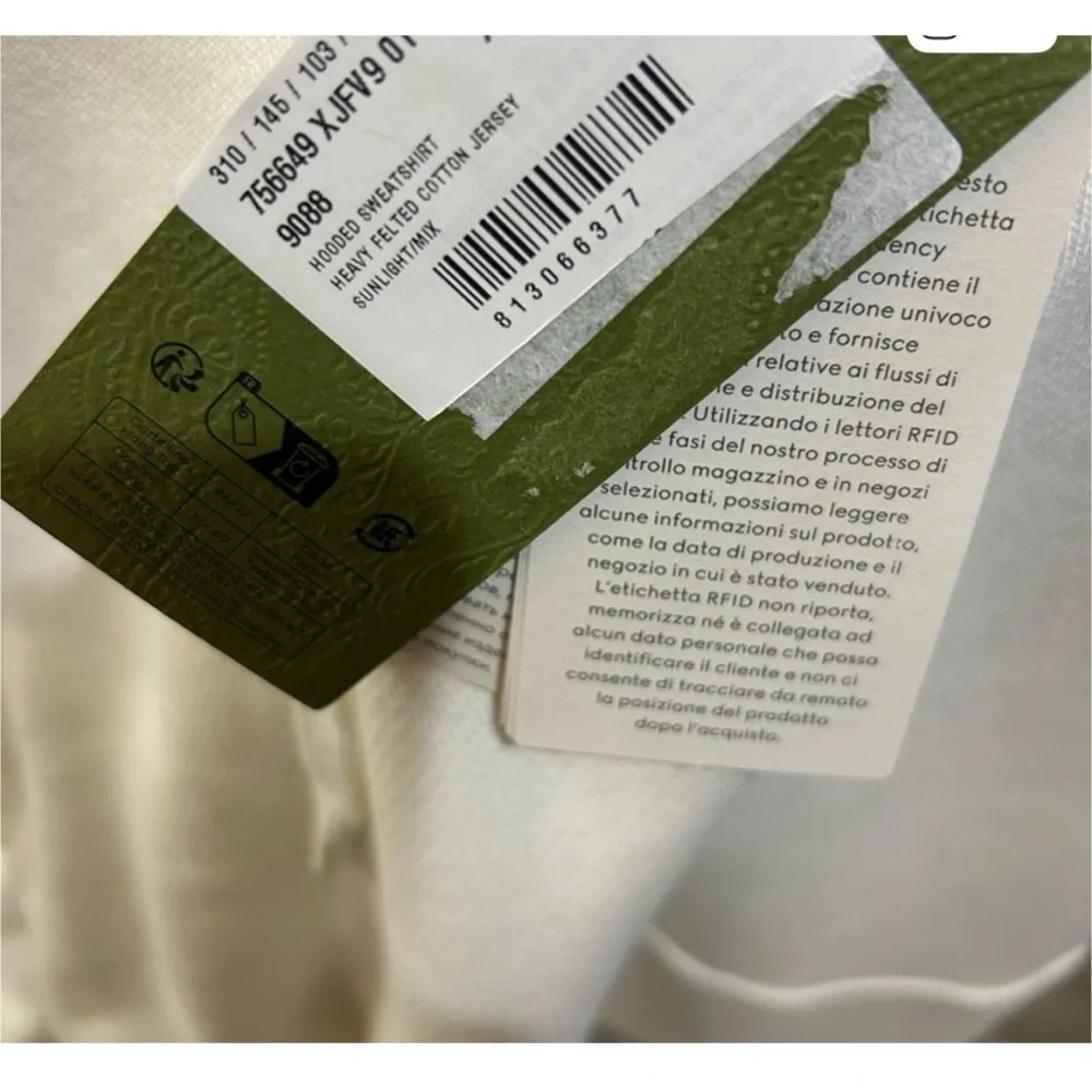 Gucci, cotton jersey hoodie double G embroidery size XXXL made in Italy